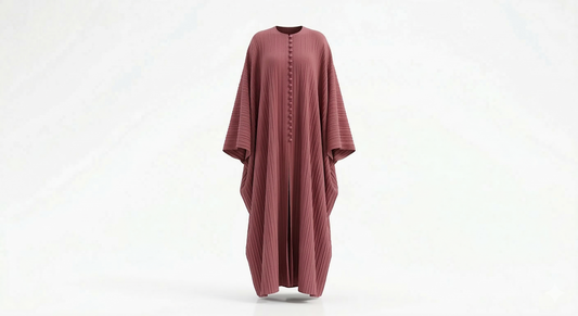 abaya with front decorative buttons